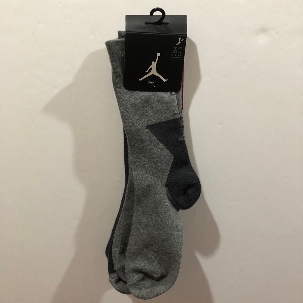 Jordan, High Crew Kids Socks, 5Y-7Y, 2 Pack